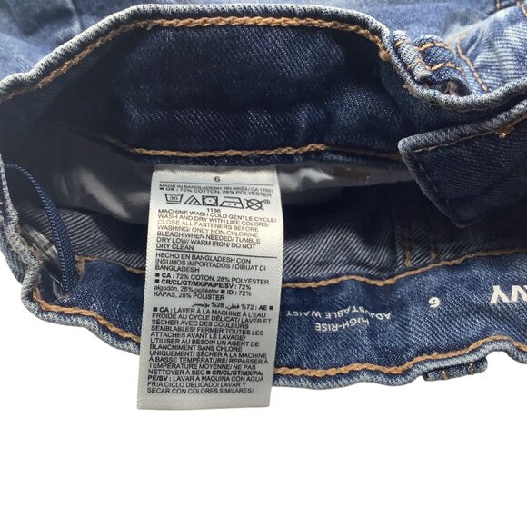 Old Navy High Rise Adjustable Waist Denim Shorts For Girls Size 6 - Picture 4 of 10